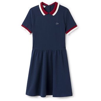 WOMEN'S POLO DRESS WITH CONTRAST COLLAR