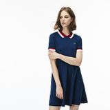 WOMEN'S POLO DRESS WITH CONTRAST COLLAR
