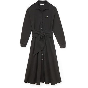 WOMEN'S LONG SLEEVE PIQUE POLO DRESS
