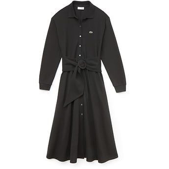 WOMEN'S LONG SLEEVE PIQUE POLO DRESS