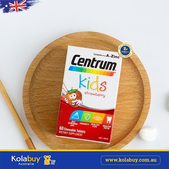 Viên uống Bổ sung Vitamin tổng hợp Vị dâu cho bé Centrum Kids Multi Vitamin 60 viên