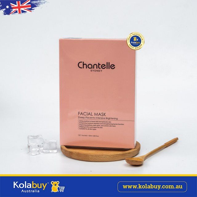 Mặt nạ nhau thai cừu dưỡng da Chantelle PINK Bio Placenta Facial Mask 7 miếng