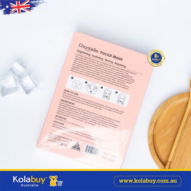 Mặt nạ nhau thai cừu dưỡng da Chantelle PINK Bio Placenta Facial Mask 7 miếng