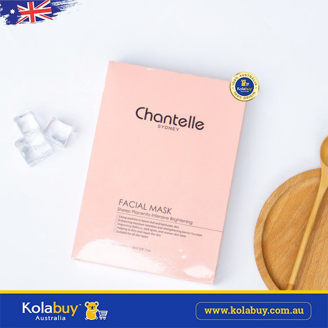 Mặt nạ nhau thai cừu dưỡng da Chantelle PINK Bio Placenta Facial Mask 7 miếng