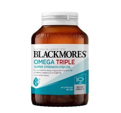Blackmores Omega Triple Super Strength Fish Oil 60 Capsules