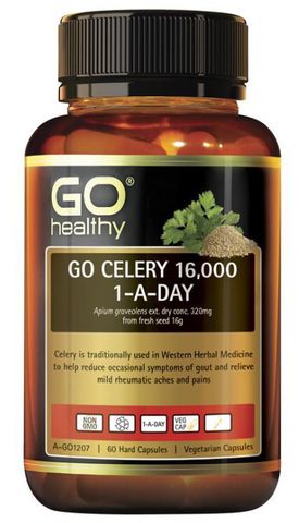 Viên uống phòng ngừa và điều trị Gout GO Healthy Celery 16000 1-A-DAY 60 viên