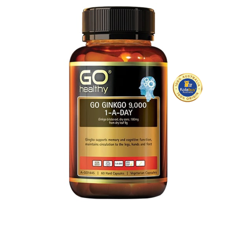 Viên uống bổ não GO Healthy Ginkgo 9000 1-A-DAY 60 Viên