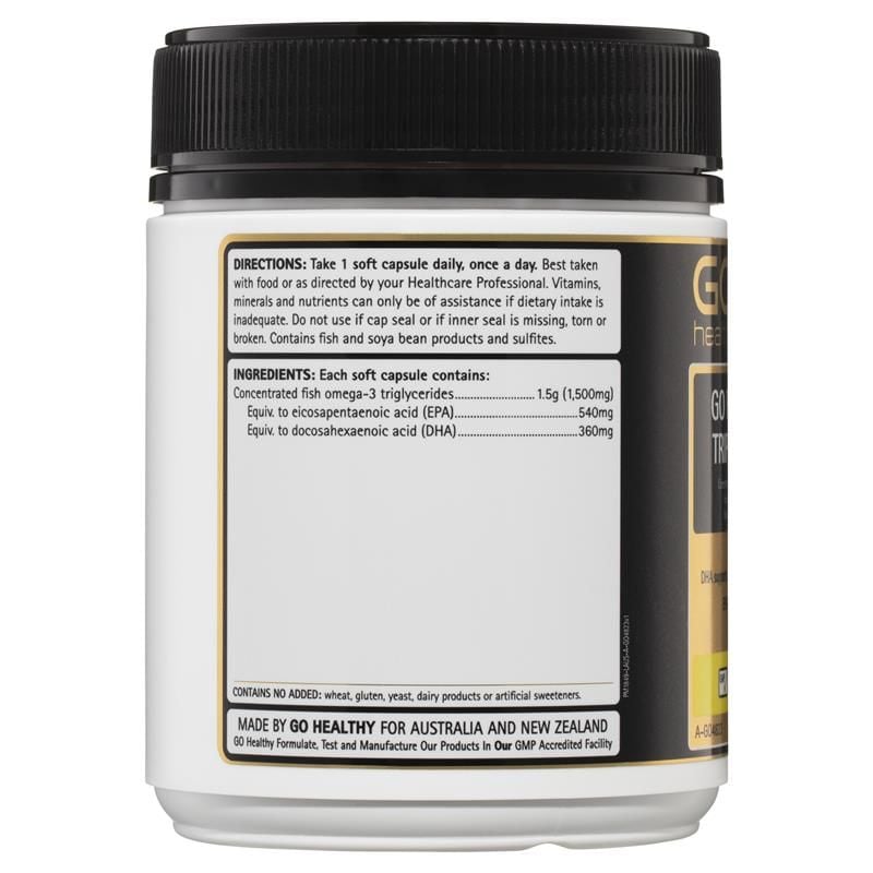 Viên uống dầu cá GO Healthy Fish 3000 Triple Strength Softgel 150 viên