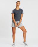 Áo nữ Adidas Women's Essential 3-Stripes Tee / T-Shirt / Tshirt - Dark Grey Heather/Purple Tint