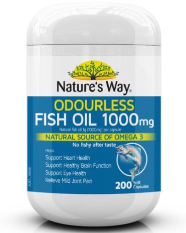 Viên uống dầu cá Nature's Way Odourless Fish Oil 1000mg 200 viên