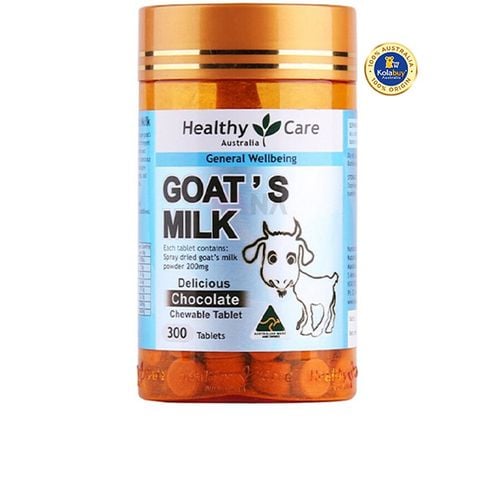 Viên ngậm Sữa dê vị Socola Healthy Care Goat Milk Chocolate 300 viên