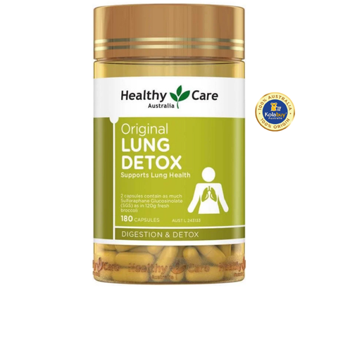 Viên uống thải độc phổi Healthy Care Original Lung Detox 180 viên