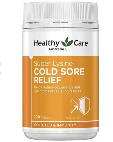 Healthy Care Super Lysine Cold Sore Relief 1000mg 100 Tablets