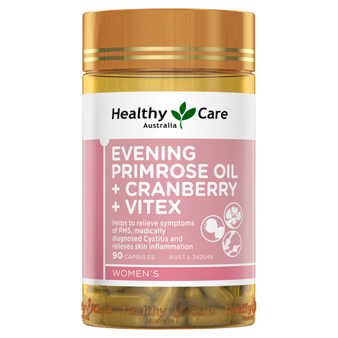 Viên uống Hoa anh thảo Healthy Care Women’s Evening Primrose Oil + Cranberry 90 viên