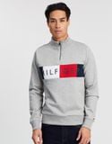 Logo Zip Mock-Neck Sweat