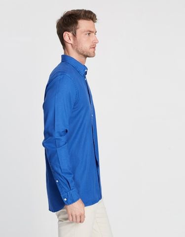 Slim Garment Dyed Dobby Shirt