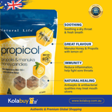 Kẹo ngậm keo ong Natural Life Úc vị chanh mật ong Lemon & Honey 40 viên