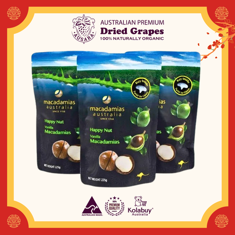 Hạt Maca Nguyên Vỏ cao cấp của Úc - Macadamias Australia 225g