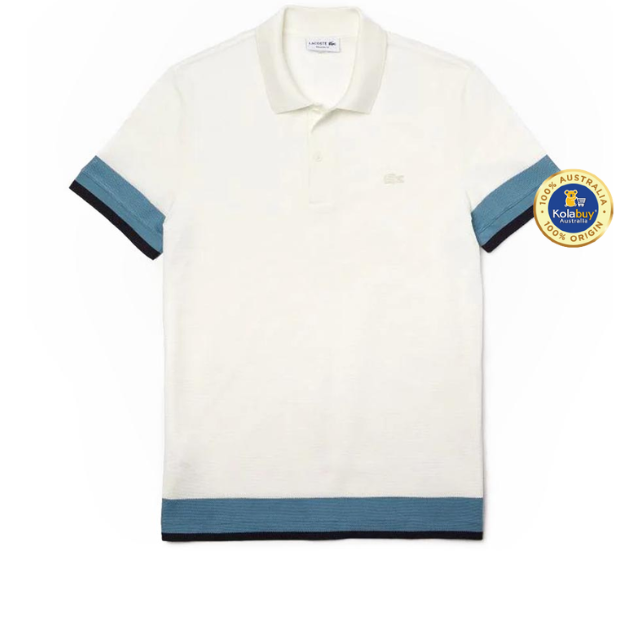 Lacoste Men's Regular Fit Textured Cotton  Pique Polo
