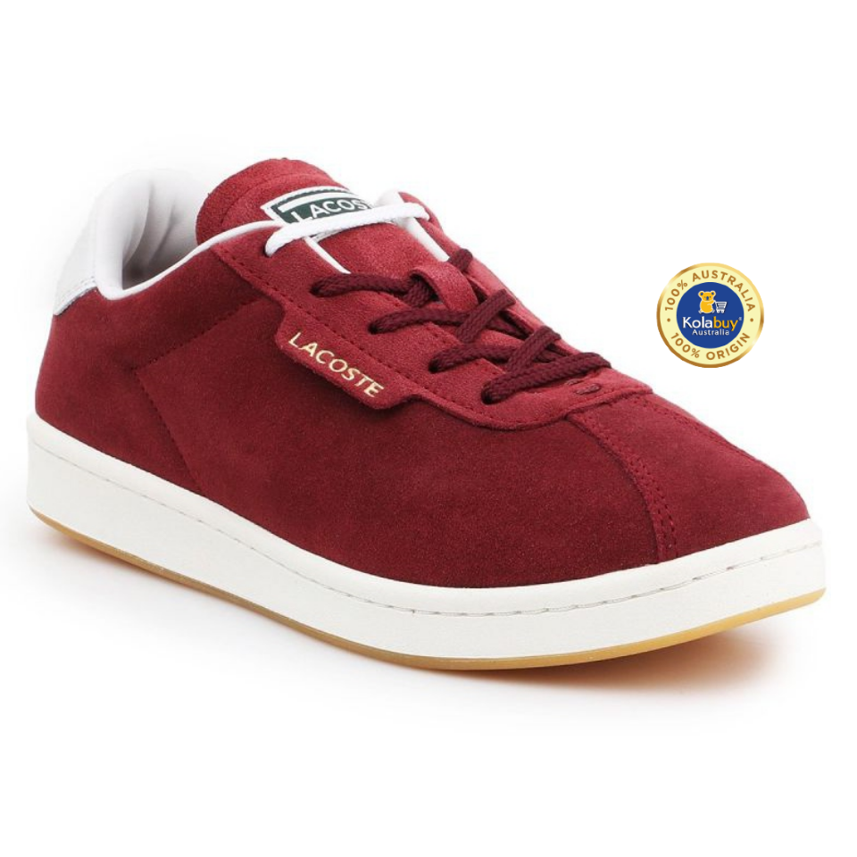 Giày Lacoste Women's Masters 319 1 SFA Sneakers - Dark Red/Off White