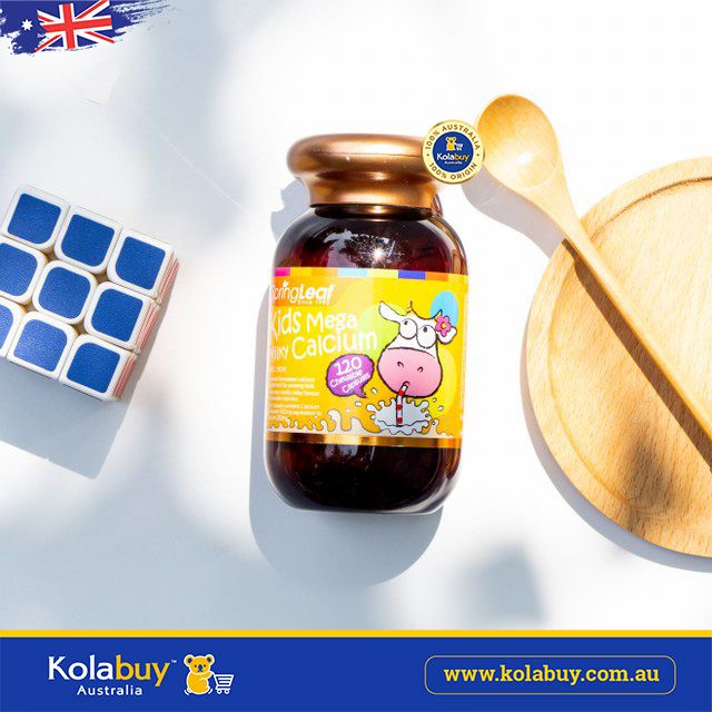 Viên nhai bổ sung canxi cho bé Spring Leaf Premium Kids Mega Milky Calcium 120 viên