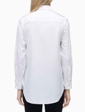 BOYFRIEND TUNIC SHIRT WITH RED RIBBON