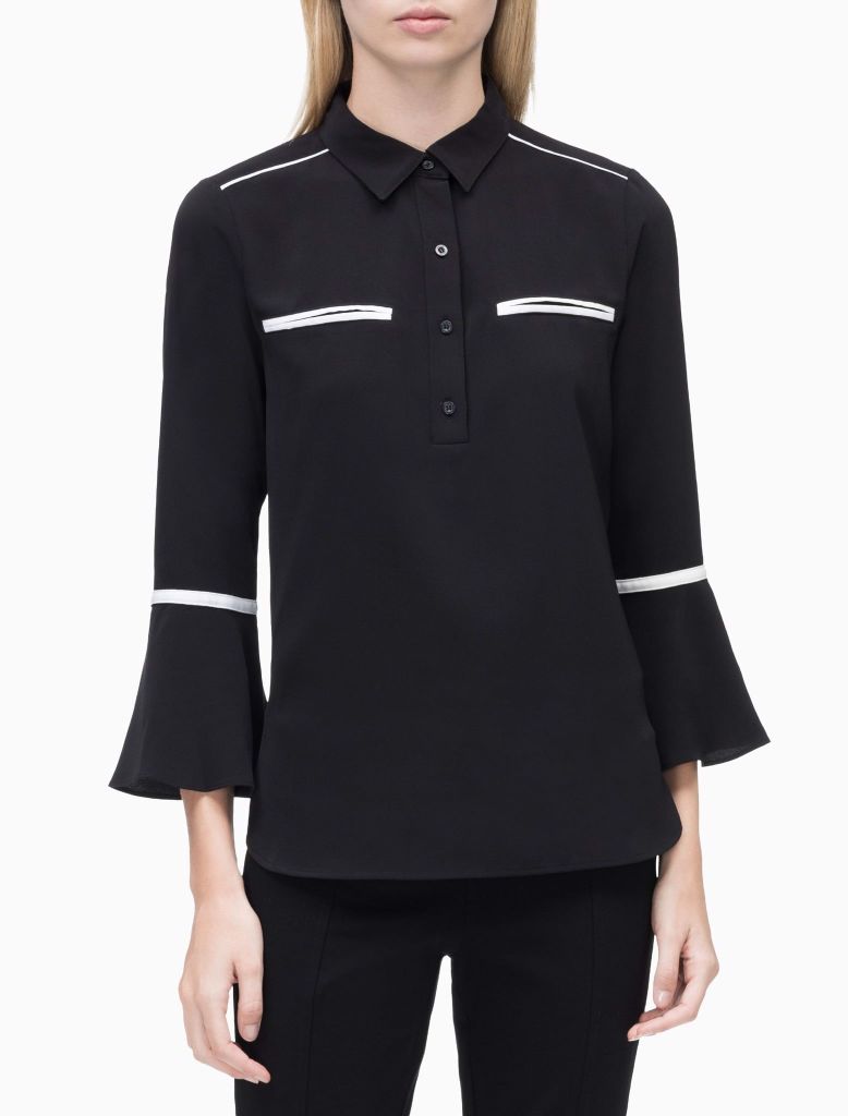 RUFFLED LONG SLEEVE SHIRT