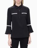 RUFFLED LONG SLEEVE SHIRT