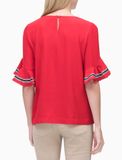 BLOUSE WITH RUFFLE SLEEVE
