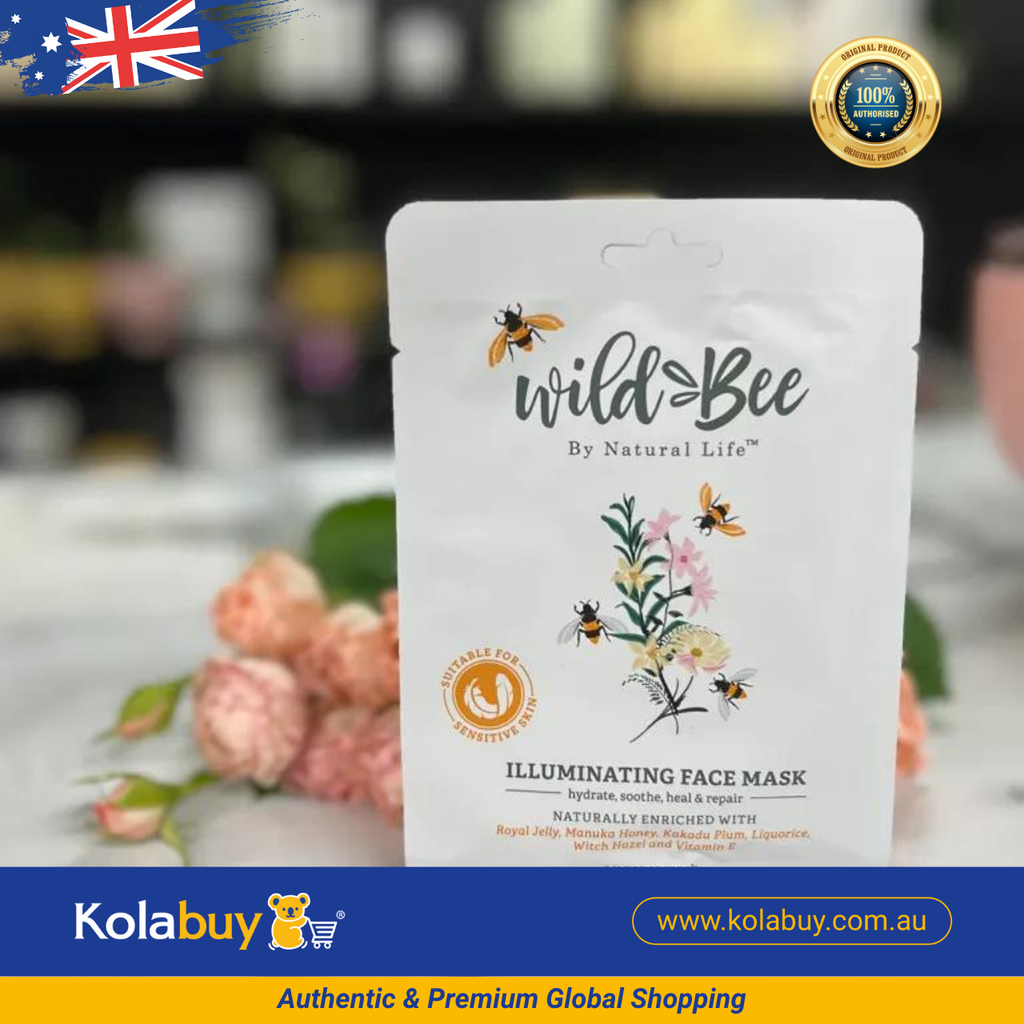 Mặt nạ dưỡng trắng da Wild Bee Illuminating Face Mask single (Pack 1 miếng)