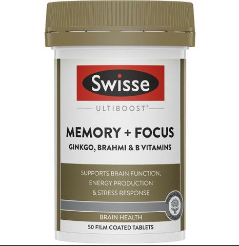 Swisse Ultiboost Memory + Focus 50 Tablets
