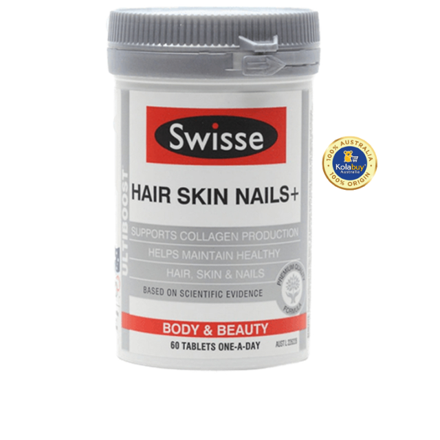Viên uống hỗ trợ làm đẹp da móng tóc Swisse Ultiboost Hair Skin Nails+ 60 viên