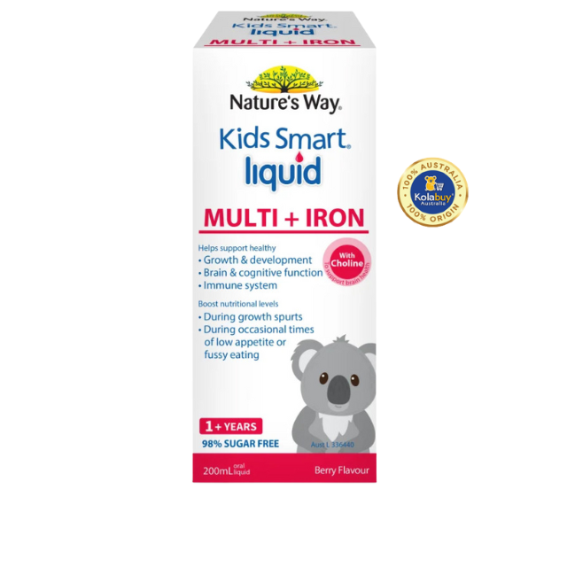 Siro Bổ sung Sắt tổng hợp cho bé Nature’s Way Kids Smart Liquid Multi Iron 200ml