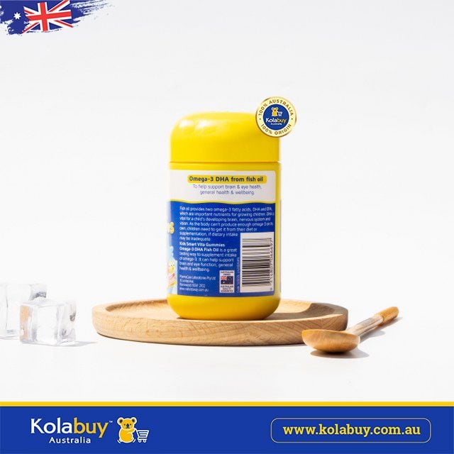 Kẹo dẻo Bổ sung Omega Nature's Way Kids Smart Vita Gummies Omega Fish Oil 60 viên