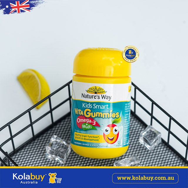 Kẹo dẻo Bổ sung Omega Nature's Way Kids Smart Vita Gummies Multi + Omega 50 viên