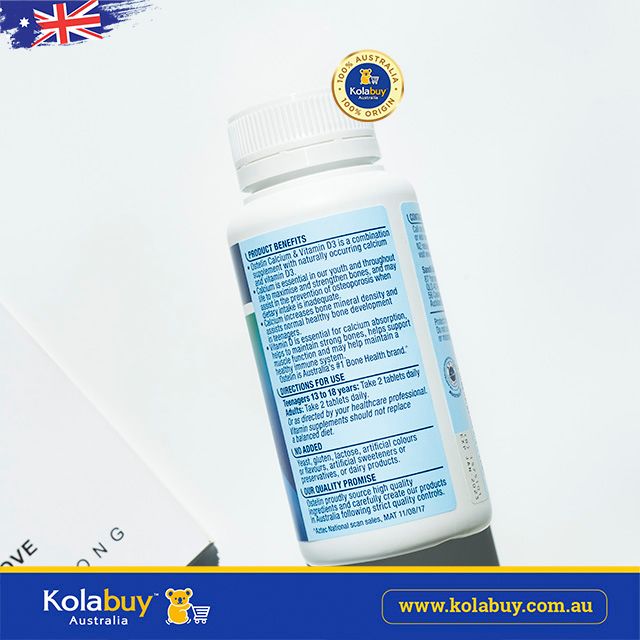 Viên uống canxi bầu Úc Ostelin Calcium & Vitamin D3 130 viên