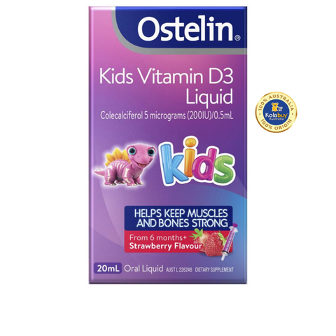 Vitamin D3 dạng nước cho bé Ostelin Kids Vitamin D3 Liquid for Children 20ml