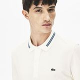 Áo Lacoste Men's Classic Tipped Collar Slim Fit Polo Shirt - Flour