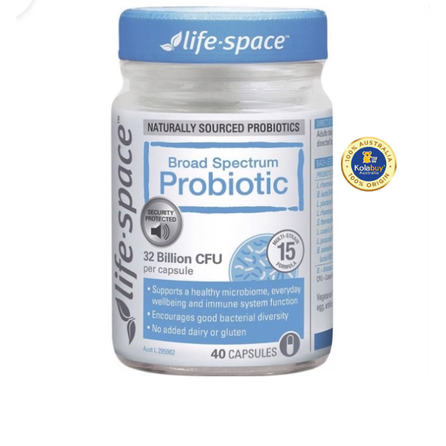 Viên uống vi sinh cho người lớn Life-Space Broad Spectrum Probiotic 40 viên