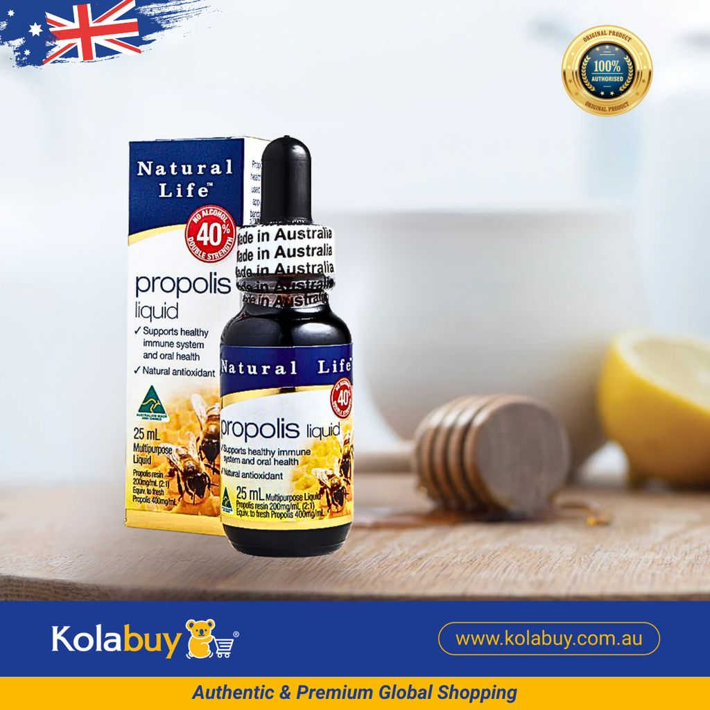 Keo ong dạng nước giảm ho cao cấp Natural Life Úc Propolis Liquid 25ml