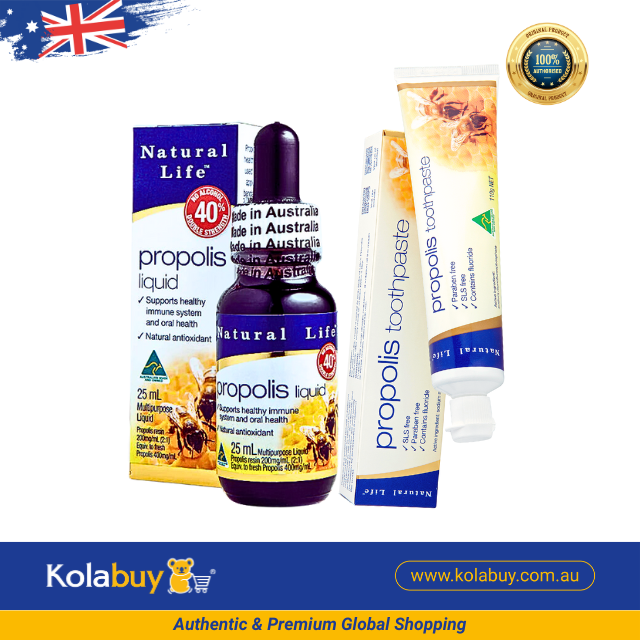 [Special Set] Bảo vệ răng miệng Natural Life Úc Keo ong nước 25ml & Kem đánh răng keo ong (Discount đến 30%)