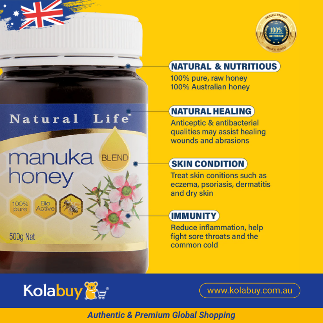 Mật ong thiên nhiên Manuka Honey Natural Life Úc (MGO 85/5+) 1kg