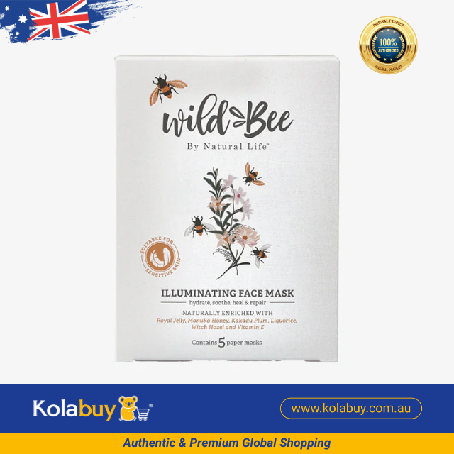 Mặt nạ dưỡng trắng da Wild Bee Illuminating Face Mask - Five Pack (Pack 5 miếng)