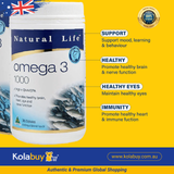 Viên uống bổ sung dầu cá Natural Life Úc Omega 3 1000mg 365 viên