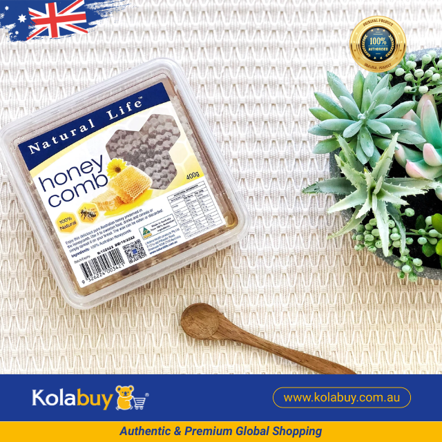 Mật ong bánh tổ thiên nhiên Honeycomb Natural Life Úc 400g
