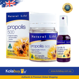[Special Set] Hỗ trợ đề kháng Natural Life Úc Viên keo ong 500mg 60 viên & Xịt họng keo ong (Discount đến 30%)