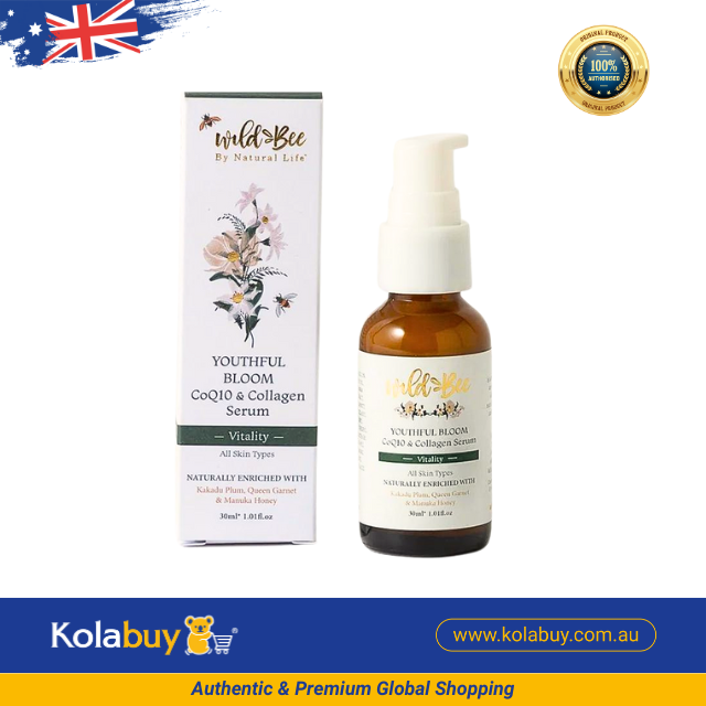 [Special Set] Chăm sóc da mặt Wild Bee Úc Serum trẻ hóa Youthful Bloom, CoQ10, Collagen 30ml & Kem dưỡng Nourishing Face 100g (Discount đến 30%)