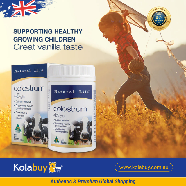 Viên uống Sữa non Natural Life Úc Colostrum 45mg IgG 200 viên