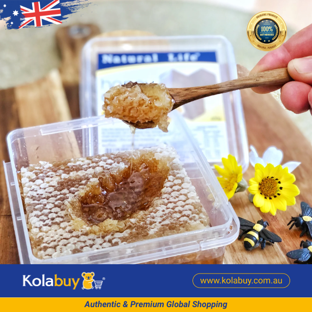 Mật ong bánh tổ thiên nhiên Honeycomb Natural Life Úc 400g