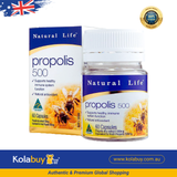 [Special Set] Hỗ trợ đề kháng Natural Life Úc Viên keo ong 500mg 60 viên & Xịt họng keo ong (Discount đến 30%)